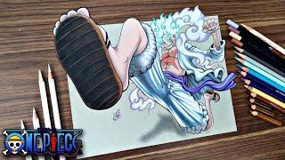 Speed Drawing Luffy Gear 5 in 3D  One Piece Mangá 