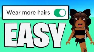 How To EQUIP MULTIPLE HAIR in ROBLOX New Update - How To Wear 2 Hair in Roblox