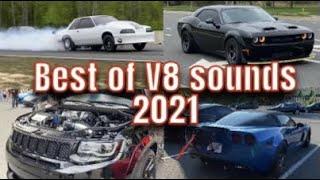 BEST OF V8 SOUNDS 2021 COMPILATION REVS BURNOUTS AND ACCELERATIONS