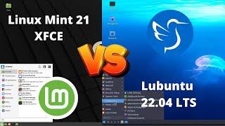 Lubuntu 22.04 LTS VS Linux Mint 21 XFCE RAM Consumption