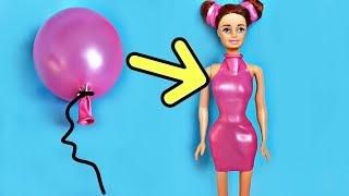 DIY How to make a dress for a doll from a balloon DIY clothes for dolls in 5 minutes