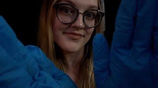 ASMR - Face & HeadScalp Massage for Headache Relief - latex gloves crinkles personal attention