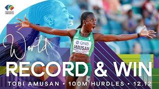 WORLD RECORD 12.12   - Amusan wins 100m hurdles  World Athletics Championships Oregon 22