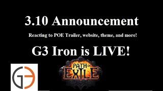 Delirium 3.10 POE League ANNOUNCEMENT LIVE with G3 Iron