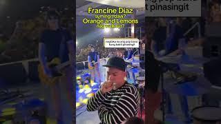 Francine Diaz sumingit daw? Orange and Lemons pop band vocalist nag walkout #francinediaz #shorts