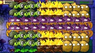 Plant vs. Zombie Survival Challenge  Gatling Pea And Fume Shroom Vs All Zombies  Survival Fog 