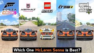 McLaren Senna Comparison in The Crew 2 Forza Horizon 4 Lego Asphalt 9 Forza Horizon 5 & GTA 5