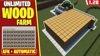 1.20+ Best AFK Tree Farm - Unlimited WOOD FARM - Minecraft Bedrock + Java