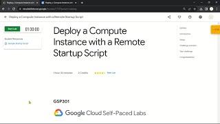 Deploy a Compute Instance with a Remote Startup Script  GSP301  Solution