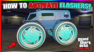 *EASY* HOW TO ACTIVATE FLASHING RIMS IN GTA 5 Online Glowing Wheels Glitch