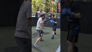 lighting fast 110 pound  cage fighters scrapping in a Backyard