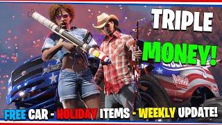 INDEPENDENCE DAY UPDATE TRIPLE MONEY FREE CAR NEW CAR & DISCOUNTS - GTA Online Weekly Update