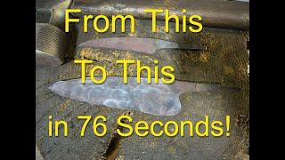 Forging a Chefs Knife in 76 seconds