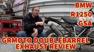 GRmoto Double Barrel Exhaust Install and Review on my BMW R1250GSA