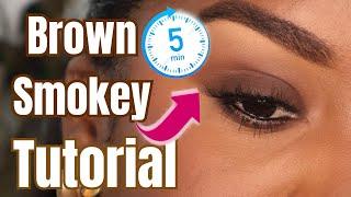 This Is The EASIEST Brown Smokey Eye Tutorial Ever   Eyeshadow Tutorial For Beginners