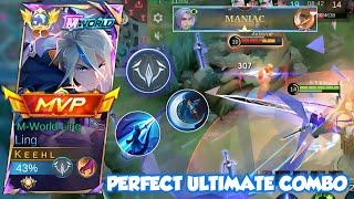 MANIAC TOP GLOBAL LING DESTROY ALL ENEMY EASY IN SOLO RANK  MOBILE LEGENDS