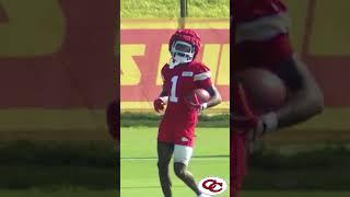 First Look At Rookies Louis Rees-Zammit & Xavier Worthy At Chiefs Training Camp #Shorts #short