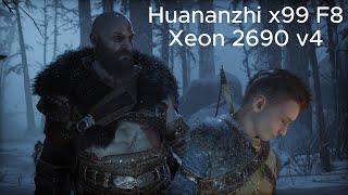 Huananzhi f8 Хeon 2690 v4 Тест в игре God of War Ragnarok