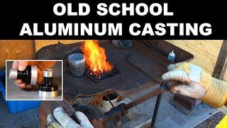 Using a Vintage Blacksmith forge to melt and cast an Aluminum Espresso Tamper