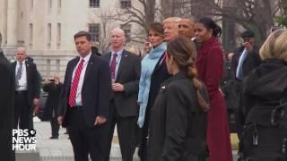 WATCH The Obamas and Bidens depart U.S. Capitol