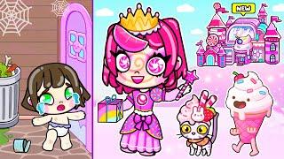 I FELL INTO A CANDY WORLD  Abandoned Baby Was Adopted By a CANDY PRINCESS  Avatar World