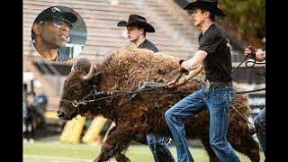 Colorados Mascot Ralphie Scares The Shiiii....outta Coach Prime Deion Sanders - Must See Buffs TV