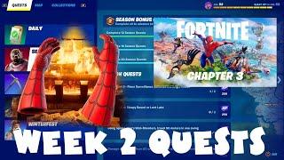 Chapter 3 Winterfest & Spider Mans Web Shooters ALL Week 2 Challenges Guide Fortnite Season 1