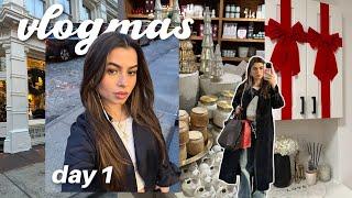 solo shopping in nyc + decorating for Christmas *VLOGMAS DAY 1*