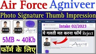 Air Force Form Photo Signature And Thumb Impression Upload Air Force Agniveer Vayu Photo Signature