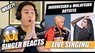 INDONESIAN and MALAYSIAN ARTISTS SING LIVE  SINGER REACTION