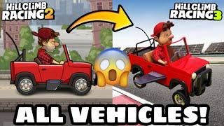 OFFICIAL? ALL VEHICLES IN 3D MODEL - Hill Climb Racing 23