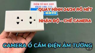 Camera ngụy trang ổ điện âm tường giám sát 2424  camera giấu kín ổ cắm điện wifi full4k xem từ xa