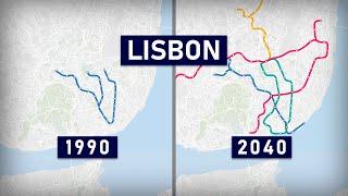 Evolution of the Lisbon Metro 1959-2040 animation