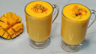 পাকা আম দিয়ে সহজ ও মজাদার মিল্কশেক  Mango Milk Shake Recipe Bangladeshi