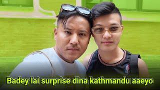 Badey lai surprise dina kathmandu aaeyo #aronthapa10 @DonaThapaAkaChocolateyBoy