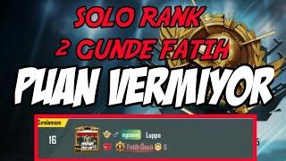 SIRA 21 SAĞLAM MAÇ AZ PUAN   SOLO RANK FATİH LİGİ TEKLİ ÜŞN RANK KASMA TAKTİKLERİ PUBG MOBİLE ️