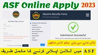 ASF Online Apply 2023  airport security force online apply  ASF jobs Apply Online