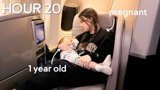 flying for 27 hours with a 1 year old... and pregnant 