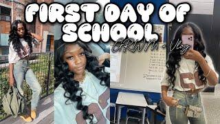 FIRST DAY OF HIGH-SCHOOL GRWM + VLOG  Senior Year Edition