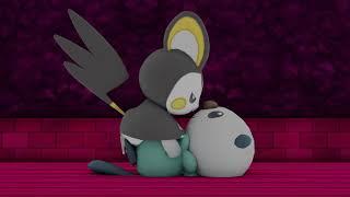 Emolga and Oshawott Kissing