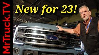 2023 Ford Super Duty Reveal part 1 many new features some are borrowed from F150 and other friends