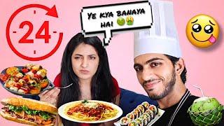 Cooking For My Girlfriend For 24 Hours  Yash & Nilam