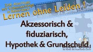 Akzessorisch und fiduziarisch Hypothek und Grundschuld