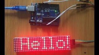 ARDUINO SCROLLING TEXT DISPLAY USING PAROLA LIBRARY