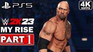 WWE 2K23 MyRise Gameplay Walkthrough Part 1 FULL GAME 4K 60FPS PS5 - No Commentary