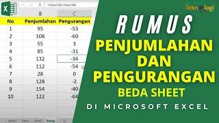 Excel Addition and Subtraction Formulas Different Sheet