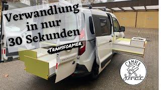 Mini Camper Ford Transit Connect - Deluxe Camper auf kleinstem Raum mit vielen Extras