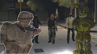 MILITARY SHOWS UP TO BATTLE THE FNAF & ZOMBIE ARMY - Garrys Mod Gameplay - FNAF Gmod Survival