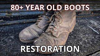 80+ Year Old Boot Restoration  Vintage Boot Transformation