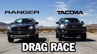 Ford Ranger v Toyota Tacoma  DRAG RACE